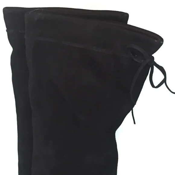 SPLENDID Over the Knee Boots Black Leather Suede Size 6M