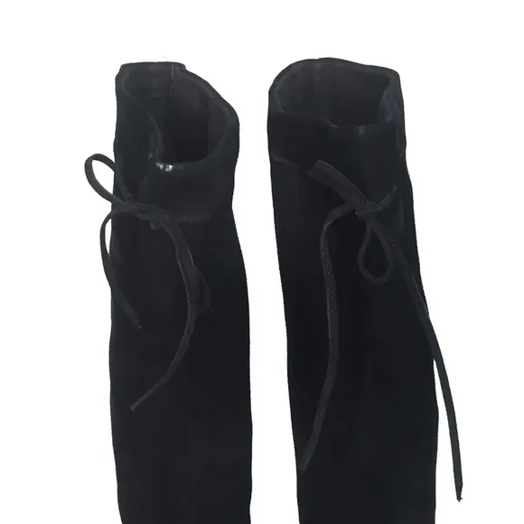 SPLENDID Over the Knee Boots Black Leather Suede Size 6M