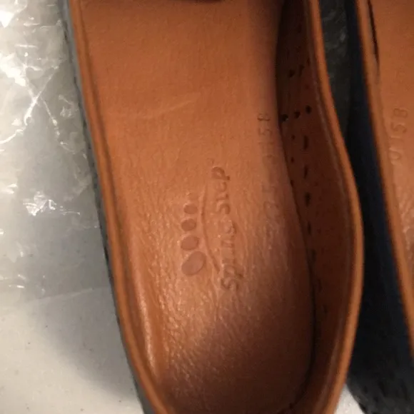 Spring step blue leather/leather lined shoes 35/ US 5-5.5
