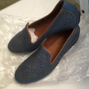 Spring step blue leather/leather lined shoes 35/ US 5-5.5