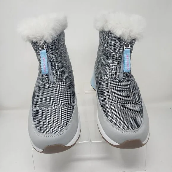 Spyder Winter Boots Aspen Womens 7.5 Glacier Grey Faux Fur Zipper Logo Shoes