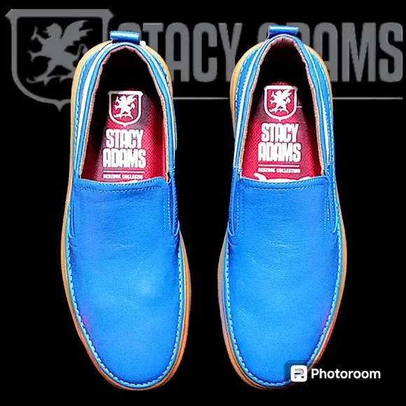 Stacy Adams Delmar Slip-On Sneaker | French Blue Men's 7M | SN 25508-420 (NEW)