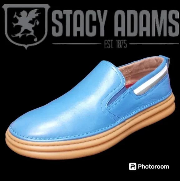 Stacy Adams Delmar Slip-On Sneaker | French Blue Men's 7M | SN 25508-420 (NEW)