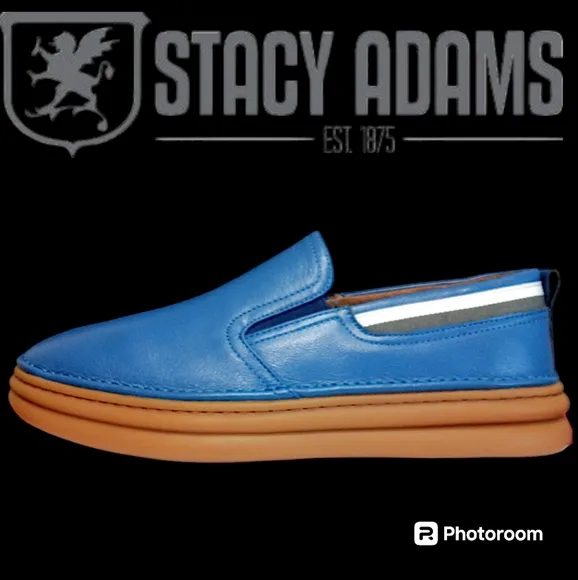 Stacy Adams Delmar Slip-On Sneaker | French Blue Men's 7M | SN 25508-420 (NEW)