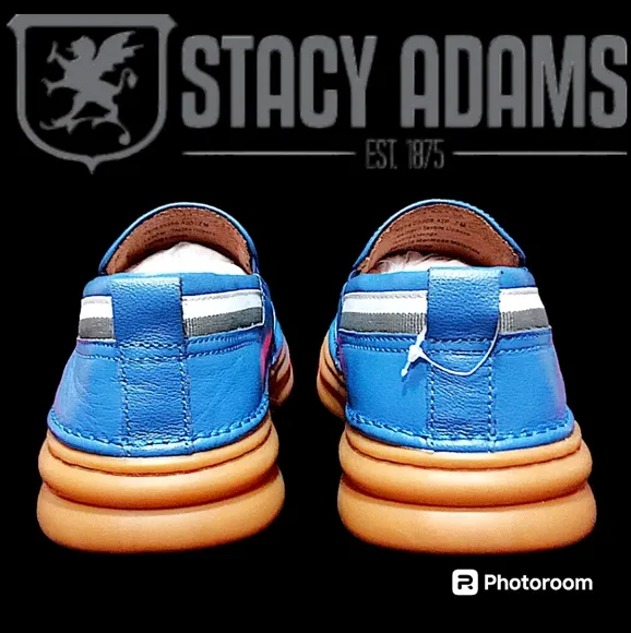 Stacy Adams Delmar Slip-On Sneaker | French Blue Men's 7M | SN 25508-420 (NEW)
