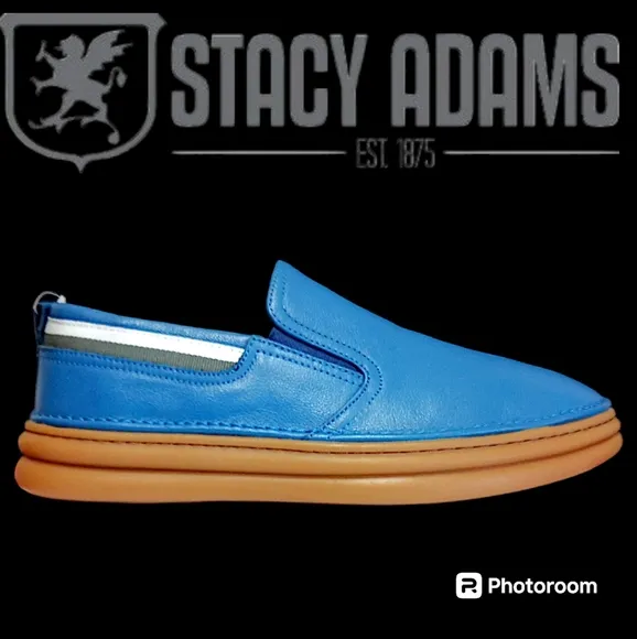 Stacy Adams Delmar Slip-On Sneaker | French Blue Men's 7M | SN 25508-420 (NEW)