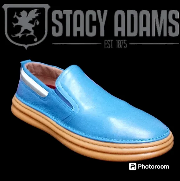 Stacy Adams Delmar Slip-On Sneaker | French Blue Men's 7M | SN 25508-420 (NEW)