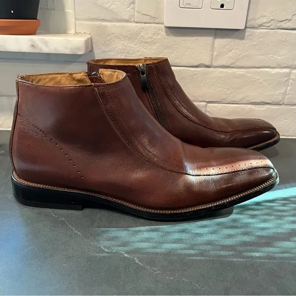 Stacy Adams sz 9.5 brown leather boots