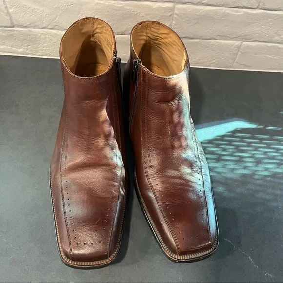 Stacy Adams sz 9.5 brown leather boots