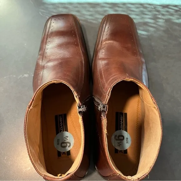 Stacy Adams sz 9.5 brown leather boots