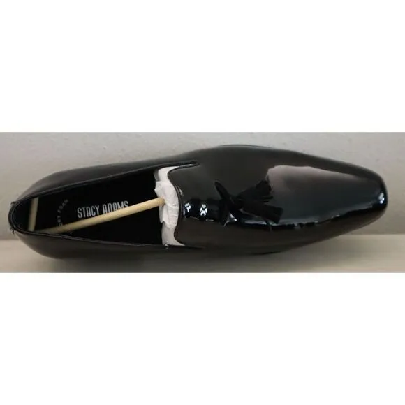 Stacy Adams Men's Sz 11.5M Black Patent Phoenix Tassel Slip-On Loafers