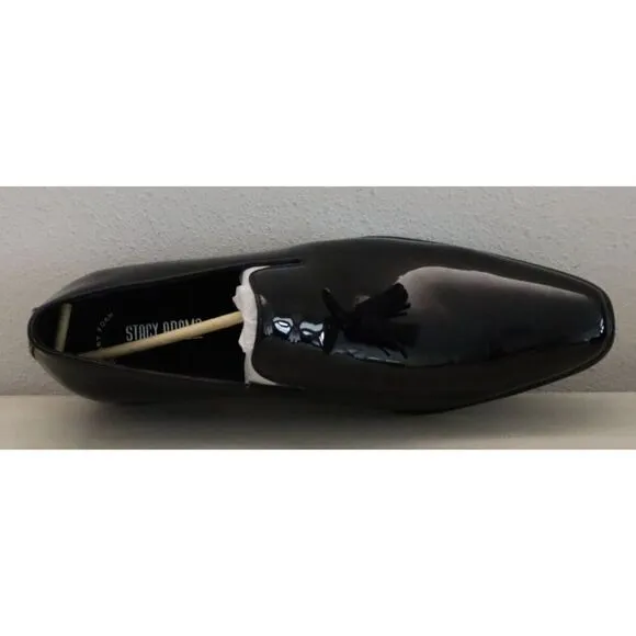 Stacy Adams Men's Sz 11.5M Black Patent Phoenix Tassel Slip-On Loafers