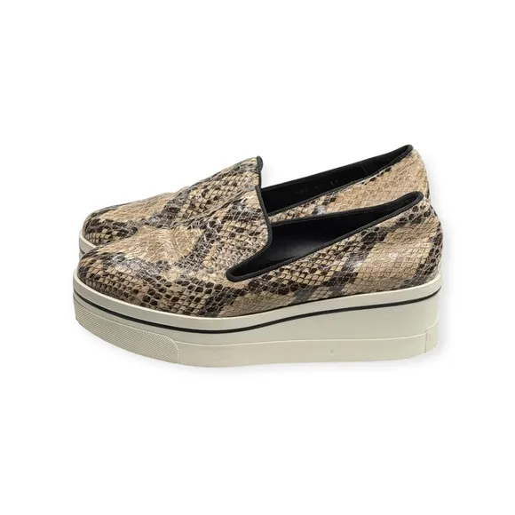 Stella McCartney ★ Binx Platform Slip On Sneaker ★Python Print Veg Leather ★ 37