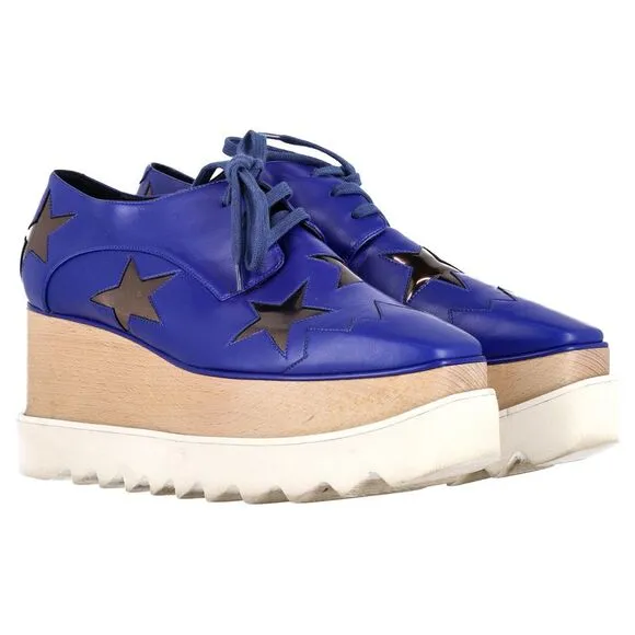 Stella Mccartney Elyse Platform Sneakers in Blue Leather
