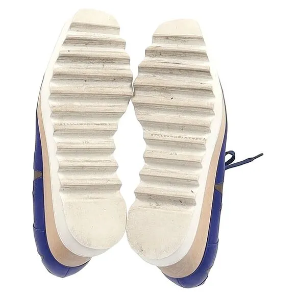 Stella Mccartney Elyse Platform Sneakers in Blue Leather