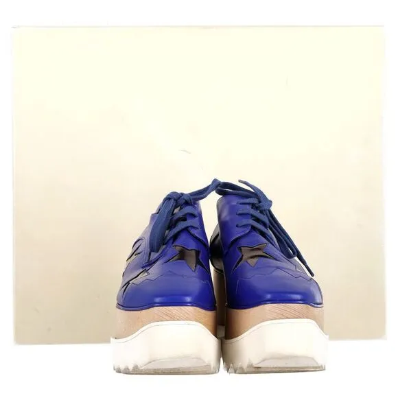 Stella Mccartney Elyse Platform Sneakers in Blue Leather
