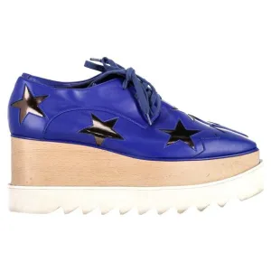 Stella Mccartney Elyse Platform Sneakers in Blue Leather