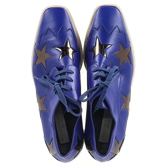 Stella Mccartney Elyse Platform Sneakers in Blue Leather