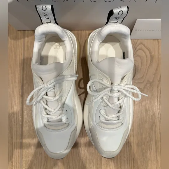 Stella McCartney Tess S Gomma Platform White Sneakers