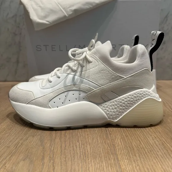 Stella McCartney Tess S Gomma Platform White Sneakers