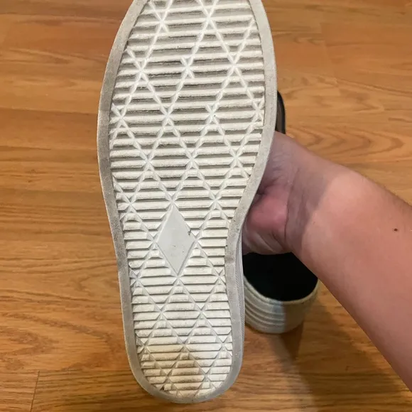 Steve Madden Black Animal Print Slip-On Platform Sneakers