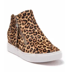 Steve Madden Caliber Leopard Zip Side Sneakers - 7.5