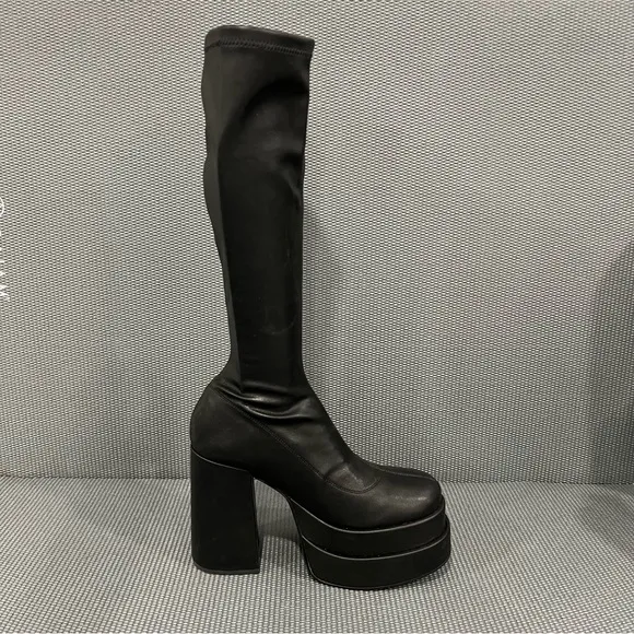 Steve Madden Cypress Women’s Knee High Stretch Pull On Platform‎ Boots Size 10