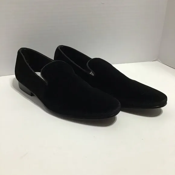Steve Madden Laight Black Velvet Smoking Slipper. Good Condition Size 7