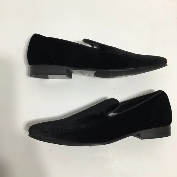 Steve Madden Laight Black Velvet Smoking Slipper. Good Condition Size 7