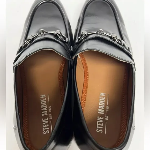 Steve Madden Men’s Ames Black Slip-On Loafers, Size 9 M.