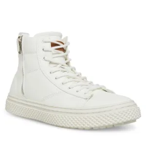 Steve Madden, MEN'S BRINLY FAUX LEATHER HIGH TOP SNEAKERS white, size 9