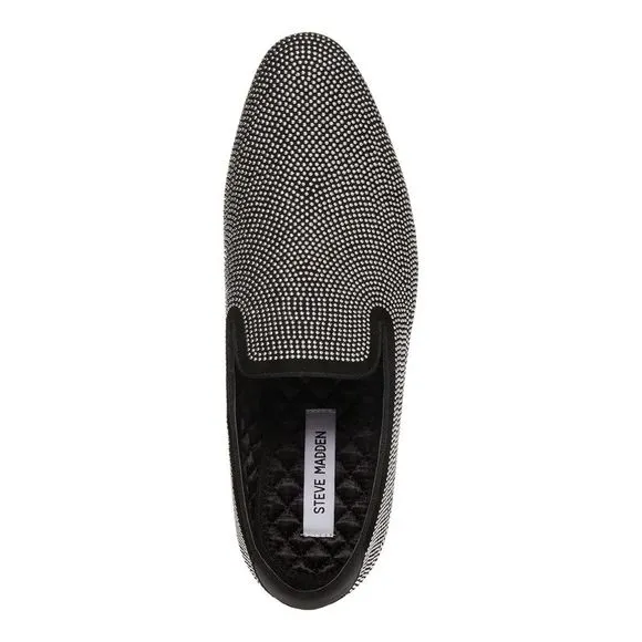 STEVE MADDEN Mens Silver Mezmoryz Almond Toe Slip On Slippers Shoes 9.5
