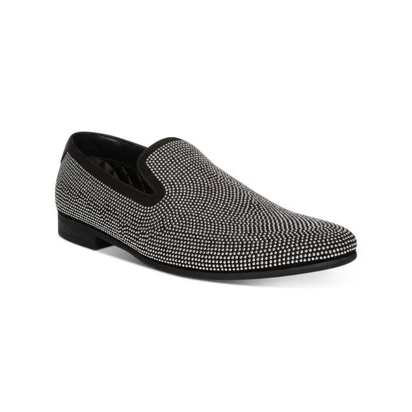 STEVE MADDEN Mens Silver Mezmoryz Almond Toe Slip On Slippers Shoes 9.5