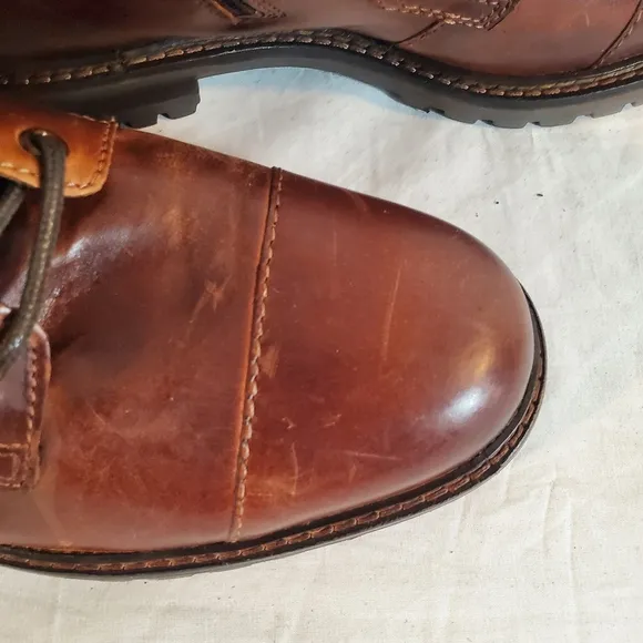 Steve Madden Stelvio Men's Boots Size 8D Brown Leather Buckle Detail New