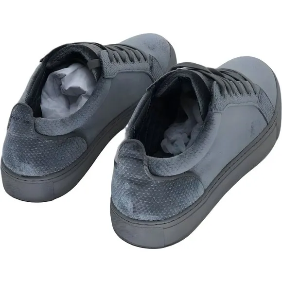 Steve Madden Velvet Low-Top Men's Sneakers in Gray, Size 9.5