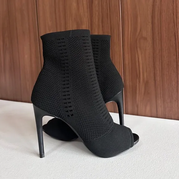 Steve Madden Womens candid Fabric Open Toe Ankle Fashion Boots Size 8.5M