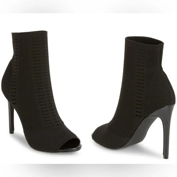 Steve Madden Womens candid Fabric Open Toe Ankle Fashion Boots Size 8.5M