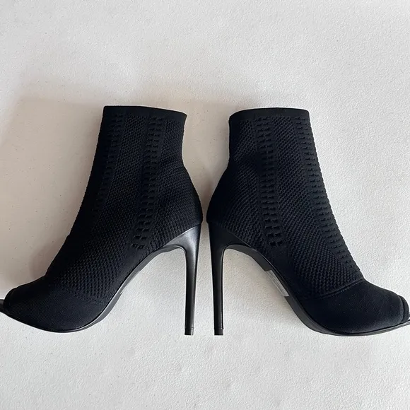 Steve Madden Womens candid Fabric Open Toe Ankle Fashion Boots Size 8.5M