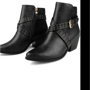 STEVE MADDEN WOMEN’S SZ 8 BLACK LEATHER BOOT. NIB