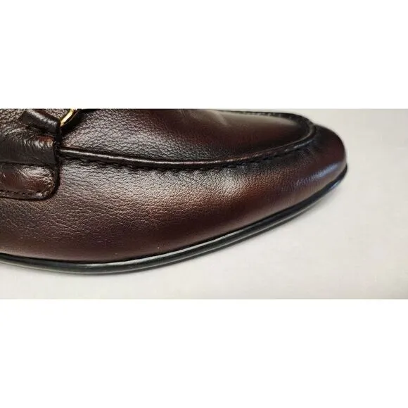Steve Madden Chiron Mens Dark Brown Leather Slip On Loafer 11.5M