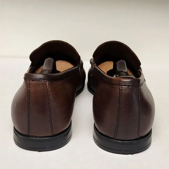 Steve Madden Chiron Mens Dark Brown Leather Slip On Loafer 11.5M