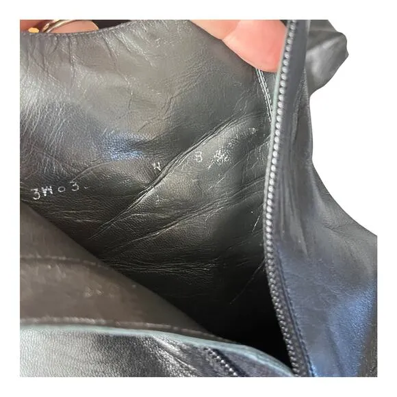 Stuart Weitzman Black Leather Ankle Boots Booties Size 8 NARROW