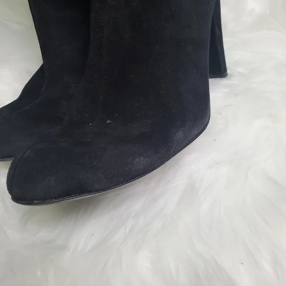 Stuart Weitzman Black Suede Knee-High Boots, Size 9.5