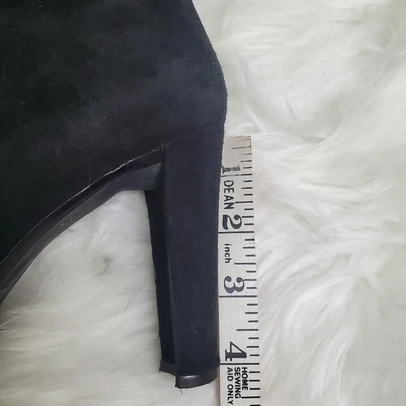Stuart Weitzman Black Suede Knee-High Boots, Size 9.5