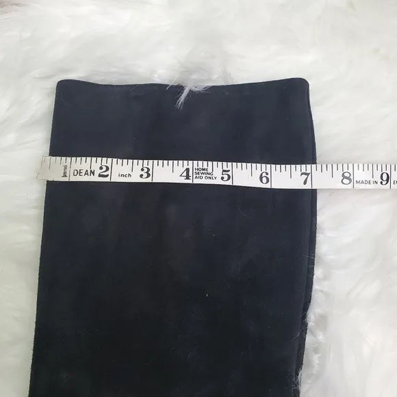 Stuart Weitzman Black Suede Knee-High Boots, Size 9.5