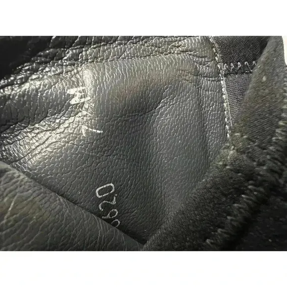 Stuart Weitzman Boots Shorty Lizard Trim Ankle Booties Shoes 7.5 Black Silver