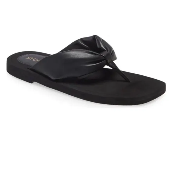 STUART WEITZMAN Cassie Flip Flop black new $250 women size 7