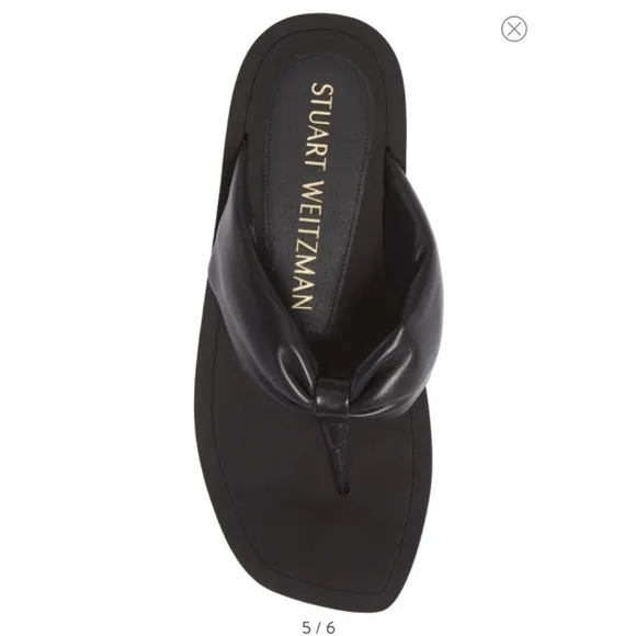 STUART WEITZMAN Cassie Flip Flop black new $250 women size 7
