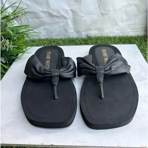 STUART WEITZMAN Cassie Flip Flop black new $250 women size 7