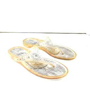 Stuart Weitzman women's rhinestone jelly slippers shoes  Size: 7